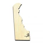 Connecticut State Laser Cut Out Unfinished Wood Shape Craft Supply