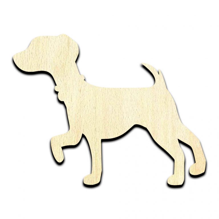 Dog #2 Laser Cut Out Unfinished Wood Shape Craft Supply