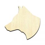 Dog Head Puppy Unfinished Wood Shape Craft Supply