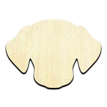 Dog Head 2 Laser Cut Out Unfinished Wood Shape Craft Supply
