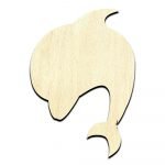 Dolphin Cartoon Unfinished Wood Shape Craft Supply