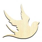 Dove 2 Bird Unfinished Wood Shape Craft Supply