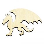 Dragon 3 Laser Cut Out Unfinished Wood Shape Craft Supply