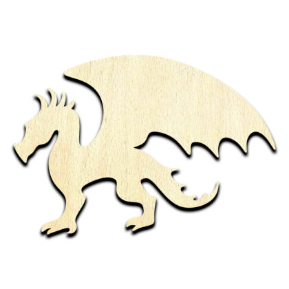 Dragon 3 Laser Cut Out Unfinished Wood Shape Craft Supply