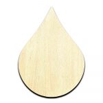 Drop Water Tear Unfinished Wood Shape Craft Supply