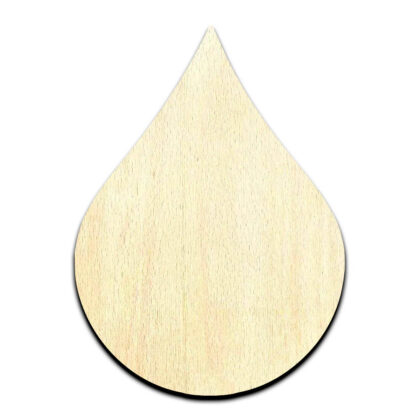 Drop Water Tear Unfinished Wood Shape Craft Supply