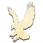 Eagle #3 Laser Cut Out Unfinished Wood Shape Craft Supply