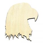 Eagles Head Cut Out Unfinished Wood Shape Craft Supply