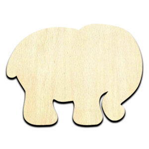 Elephant Baby #2 Laser Cut Out Unfinished Wood Shape Craft Supply