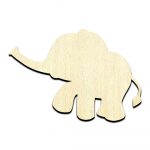 Elephant Baby Cartoon Unfinished Wood Shape Craft Supply