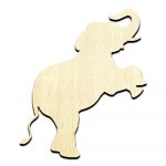 Elephant 2 Unfinished Wood Shape Craft Supply