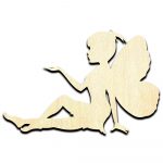 Fairy #3 Laser Cut Out Unfinished Wood Shape Craft Supply