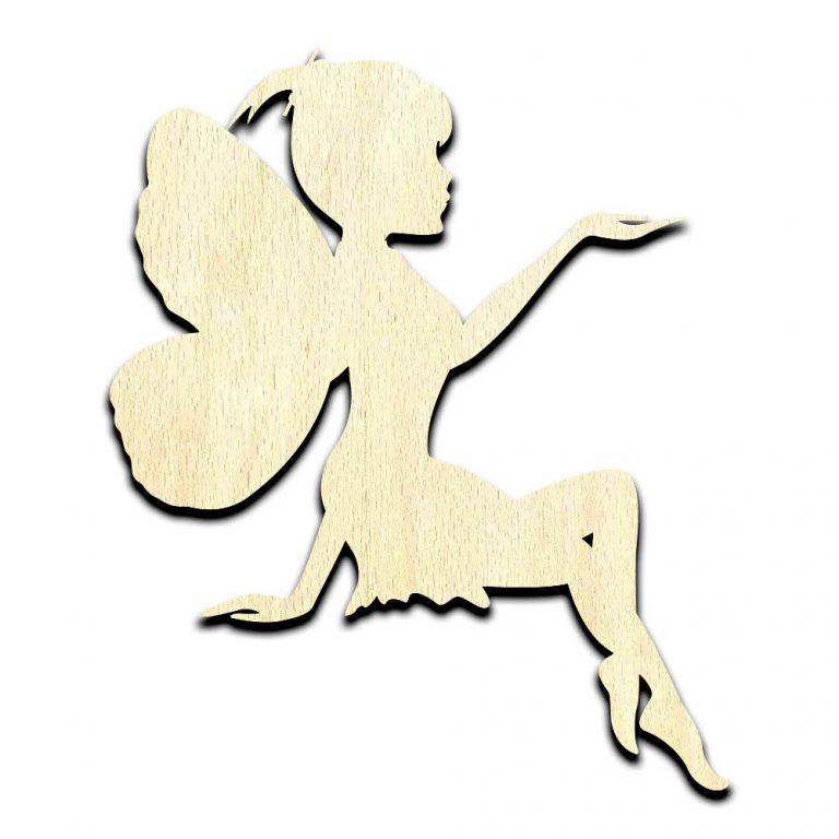 Fairy #4 Laser Cut Out Unfinished Wood Shape Craft Supply