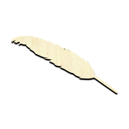 Feather 2 Unfinished Wood Shape Craft Supply