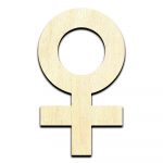 Female Symbol Laser Cut Out Unfinished Wood Shape Craft Supply