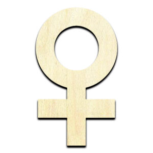 Female Symbol Laser Cut Out Unfinished Wood Shape Craft Supply