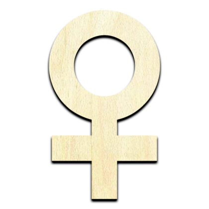 Female Symbol Laser Cut Out Unfinished Wood Shape Craft Supply
