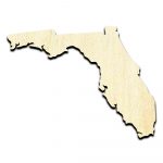 Florida State Cut Out Unfinished Wood Shape Craft Supply