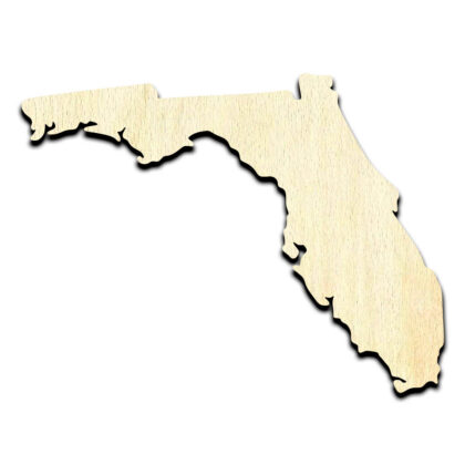 Florida State Cut Out Unfinished Wood Shape Craft Supply