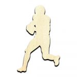 Football Player #5 Cut Out Unfinished Wood Shape Craft Supply