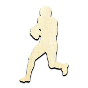 Football Player #5 Cut Out Unfinished Wood Shape Craft Supply