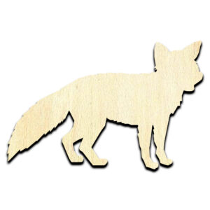 Fox 3 Laser Cut Out Unfinished Wood Shape Craft Supply