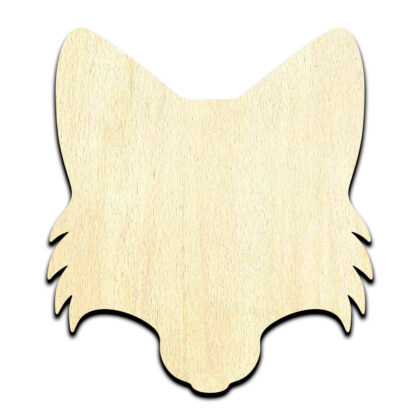 Fox Head 2 Laser Cut Out Unfinished Wood Shape Craft Supply