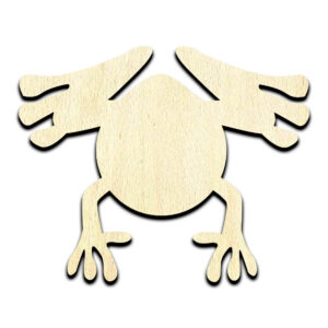 Frog #3 Laser Cut Out Unfinished Wood Shape Craft Supply