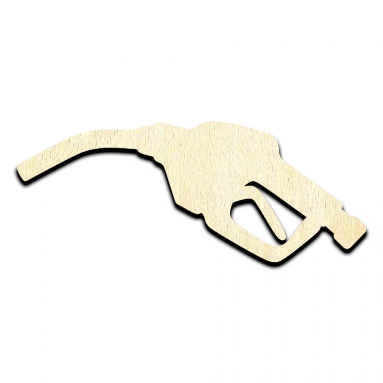 Gas Pump Handle Laser Cut Out Unfinished Wood Shape Craft Supply