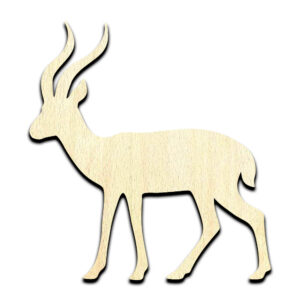 Gazelle Laser Cut Out Unfinished Wood Shape Craft