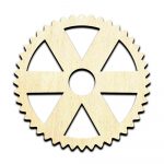 Gear 2 Laser Cut Out Unfinished Wood Shape Craft Supply