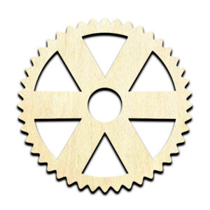 Gear 2 Laser Cut Out Unfinished Wood Shape Craft Supply