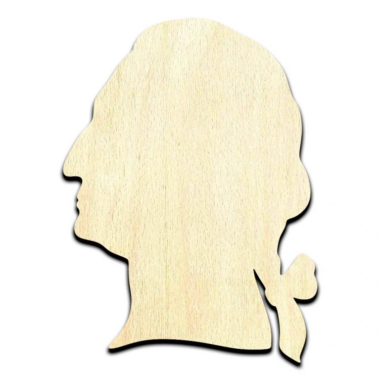 George Washington Laser Cut Out Unfinished Wood Shape Craft Supply