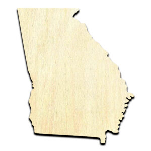 Georgia State Laser Cut Out Unfinished Wood Shape Craft Supply