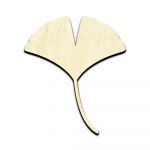 Ginkgo Leaf Laser Cut Out Unfinished Wood Shape Craft Supply