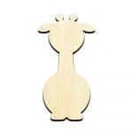 Giraffe Baby Cartoon Unfinished Wood Shape Craft Supply