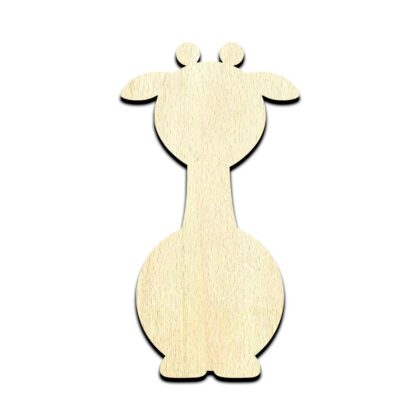 Giraffe Baby Cartoon Unfinished Wood Shape Craft Supply