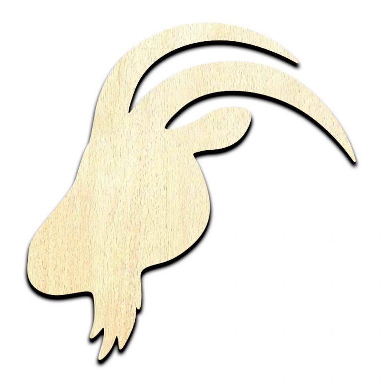 Goat Head 2 Laser Cut Out Unfinished Wood Shape Craft