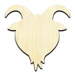 Goats Head 2 Laser Cut Out Unfinished Wood Shape Craft