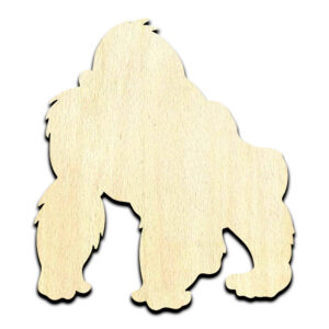 Gorilla Ape Laser Cut Out Unfinished Wood Shape Craft