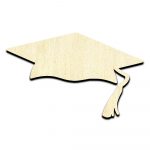 Graduation Cap 1 Laser Cut Out Unfinished Wood Shape Craft Supply