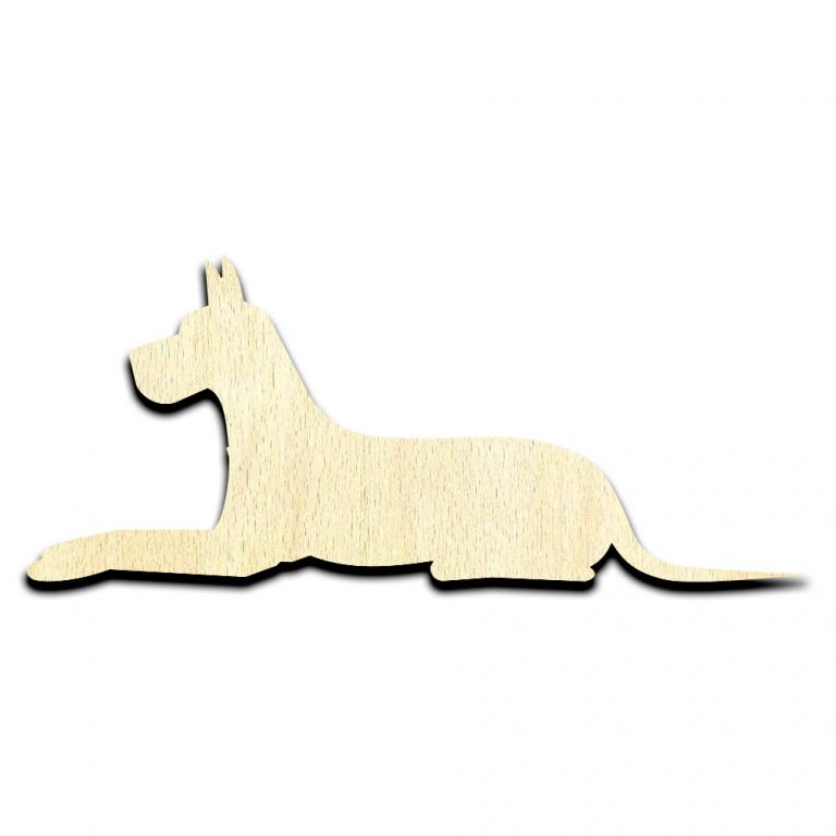 Great Dane 2 Dog Puppy Laser Cut Out Unfinished Wood Shape Craft Supply