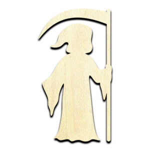 Grim Reaper Laser Cut Out Unfinished Wood Shape Craft