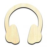 HeadphonesLaser Cut Out Unfinished Wood Shape Craft Supply