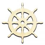 Ship Helm Wheel Nautical Laser Cut Out Unfinished Wood Shape Craft Supply