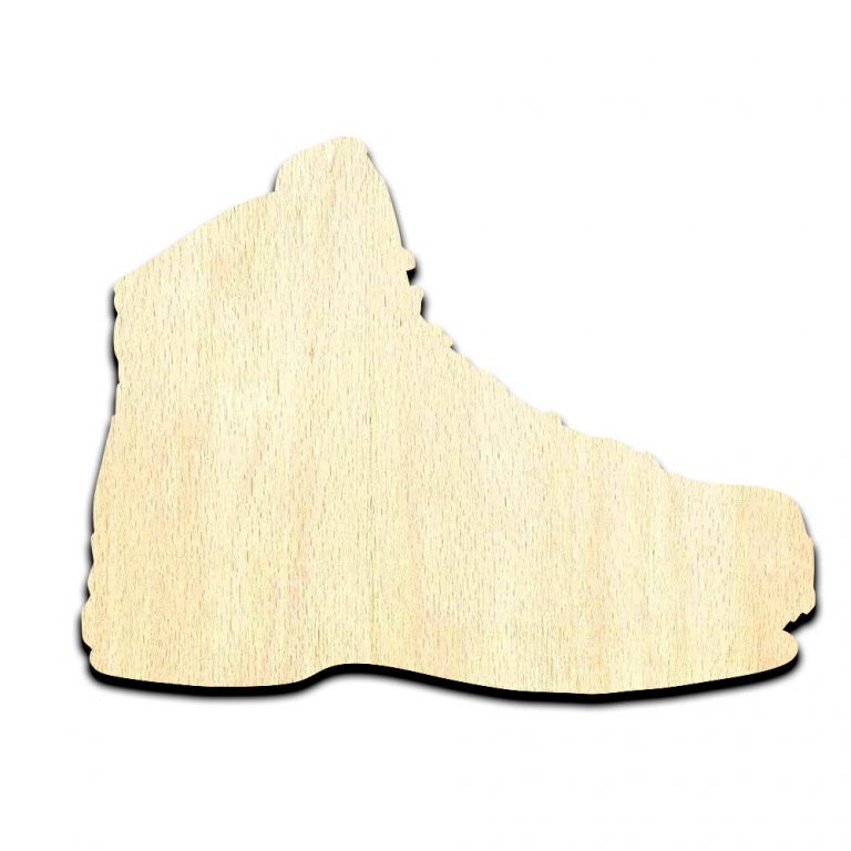 Hiking Boot Laser Cut Out Unfinished Wood Shape Craft