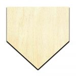 Baseball Home Plate Laser Cut Out Unfinished Wood Shape Craft Supply