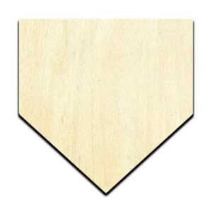 Baseball Home Plate Laser Cut Out Unfinished Wood Shape Craft Supply