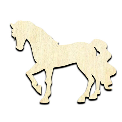 Horse #4 Laser Cut Out Unfinished Wood Shape Craft Supply