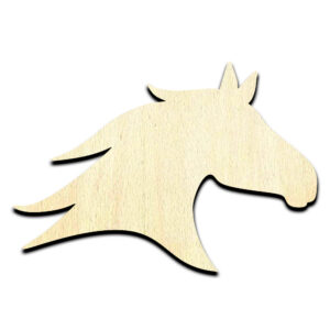 Horse Head Laser Cut Out Unfinished Wood Shape Craft